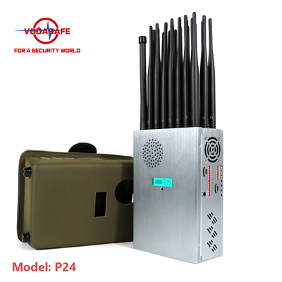 Portable Wireless Signal Jammer Blocker 24 Antennas For 5G WiFi GPS UHF VHF