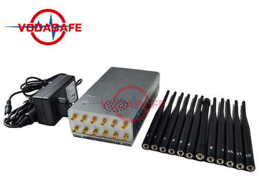 1W / Band Portable Cell Phone Jammer With Built - In Fan / 10000mAh Battery