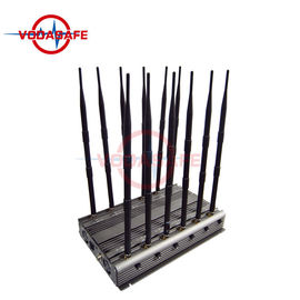 12 - Way Cell Phone Signal Blocker Sweep Jamming Type With 6 - 8W / Band Output Power
