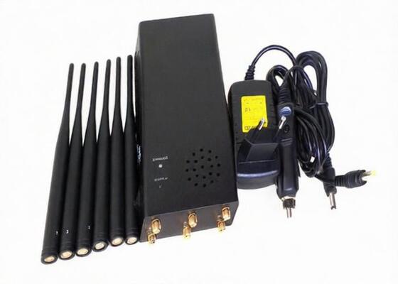 Buy High Power Six Way Portable Jammer Device , Cellular Signal Blocker 6000mAh Battery online manufacture