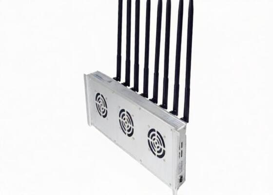 buy Silver Color Cell Phone Signal Jammer , Mobile Phone Blocking Device Adjustable Jamming Range online manufacture