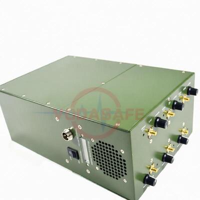 buy Shoulder Back Cell Phone Signal Blocker Jammer 30W Built In Battery With Six Antennas online manufacture