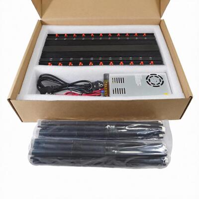 Buy UHF VHF 45 Watt Wifi Signal Jammer Stationary 22 Bands Walkie Talkie online manufacture