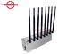 Silver Color Cell Phone Signal Jammer , Mobile Phone Blocking Device Adjustable Jamming Range