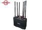 Six Antennas Mobile Phone Blocking Device 75W Portable With 6 Adjustable Frequencies